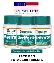 Geriforte Himalaya 60 Tablets USA Seller Free Shipping (Pack Of 3)