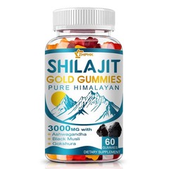 Himalayan Premium Pure Shilajit 60 Gummies, Herbal Supplement, IMPROVES VIGOR
