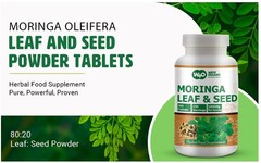 Moringa Oleifera Leaf & Seed Powder 80:20 – 300 Tablets, 1000mg, 150 Servings
