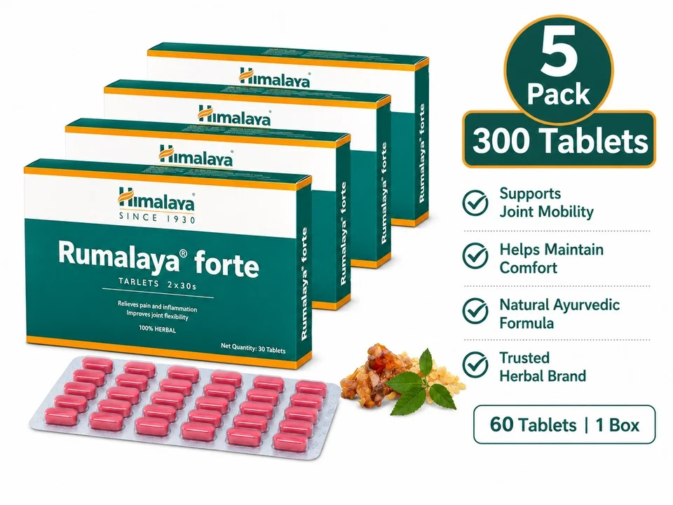 5 x Himalaya Rumalaya Forte 300 Tablets Joint Mobility Support Exp 2028