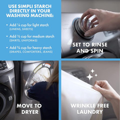 ® Dissolvable Starch Powder Mix. Makes 128 Oz Liquid Starch. Perfect for Laundry