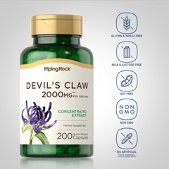 Devils Claw 2000mg | 200 Capsules | Extract Supplement | by Piping Rock