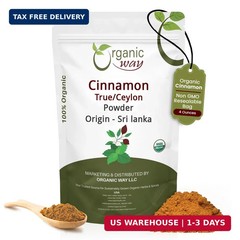 Organic Way True Ceylon Cinnamon Powder – Origin – Sri Lanka (4 Ounce) | Cinnamo