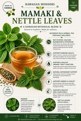 Mamaki & Nettle Leaf Herbal Tea Blend | Caffeine-Free Loose Leaf | Made in Hawai