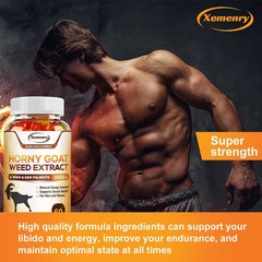 Horny Goat Weed Extract 1560mg – Maca, Saw Palmetto – Men Testosterone Booster