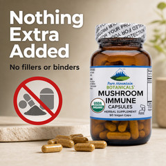 Pure Mountain Botanicals Mushroom Immune Support – USDA Certified Organic