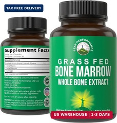Peak Performance Grass Fed Bone Marrow Whole Extract Supplement 180 Capsule | Su