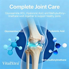 Glucosamine Chondroitin Hyaluronic Acid Bone Joint Health Support 30-120 Pills