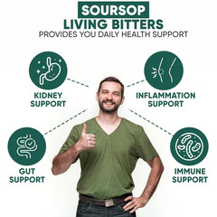 Soursop Living Bitters for Overall Health and Wellness | Pack of 1 | 16 Oz