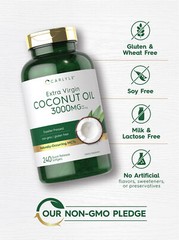 Coconut Oil Softgels | 3000 mg | 240 Count | Non-GMO, Gluten Free | by Carlyle