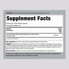 Green Coffee Bean Extract 8000 mg | 90 Capsules | Non-GMO | by Piping Rock