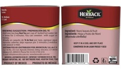 Te noni Herbacil 50 tea bags natural
