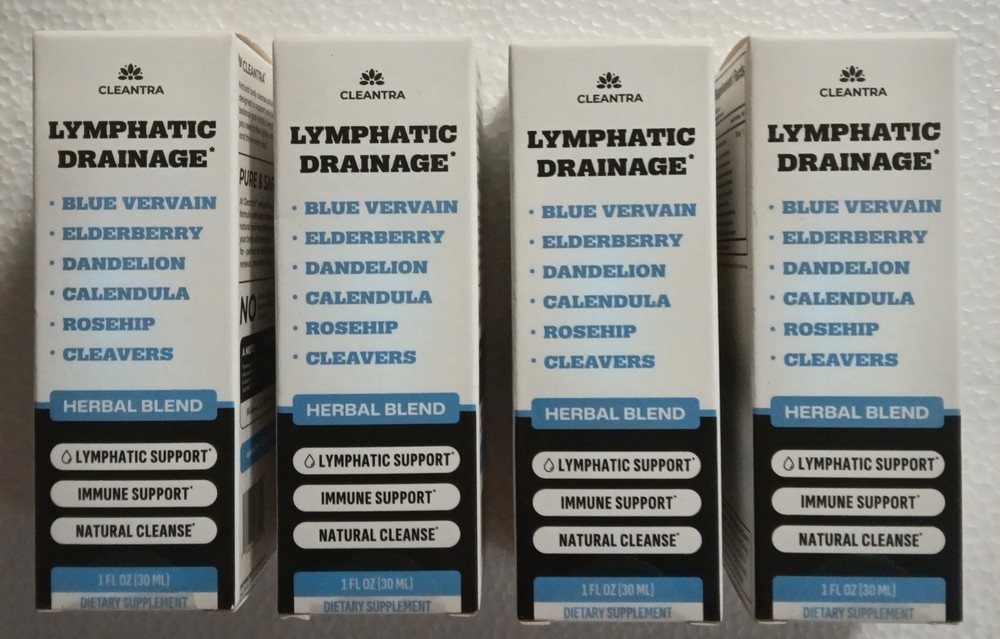 Cleantra Lymphatic Drainage Support Drops 10- in-1 Herbal Supplement 4 – Pack