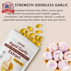 Aged Garlic Extract, 300 Softgels, Odorless Garlic 15:1 Extract Formula, 2 Years