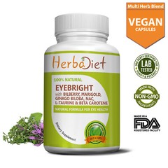 Eye Complex Health Eyebright Bilberry Marigold Taurine Beta Carotene Capsules