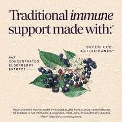 Nature’s Way Sambucus Elderberry Syrup Immune Support 8 fl oz Vegan