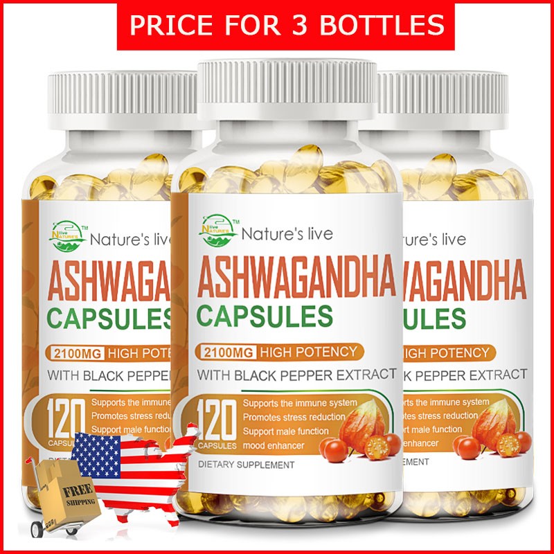 ASHWAGANDHA 2100MG 360 CAPSULES HIGH STRENGTH STRESS FATIGUE ANXIETY RELIEF