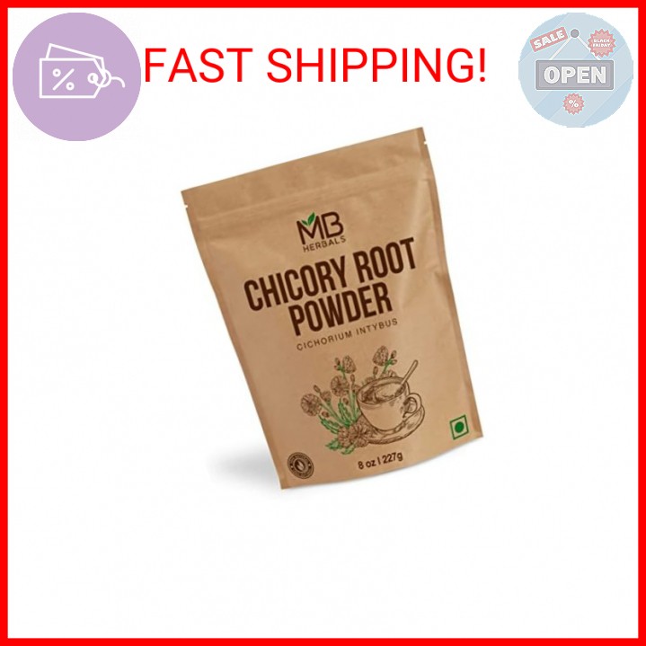 MB Herbals Instant Chicory Root Powder 227 Gram (0.5 lb / 8 oz) | Roasted & Gran