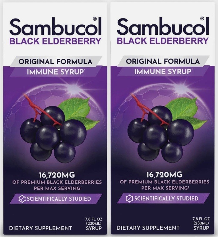 2 – Sambucol Black Elderberry Immunity Antioxidant Syrup 7.8 fl oz 230mL