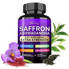 Saffron Ashwagandha – Stress & Anxiety Relief, Boost Stamina, Mood & Metabolism