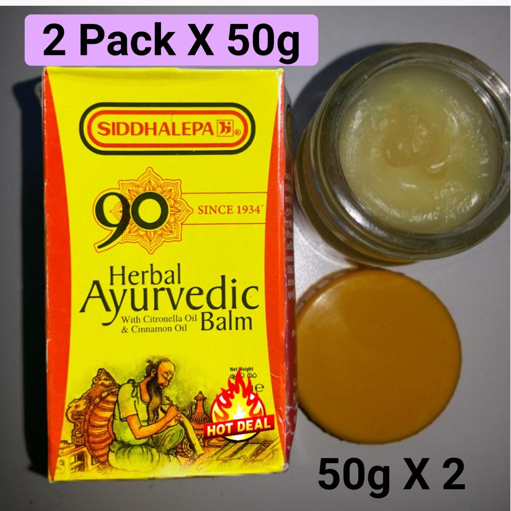 2PACK X 50g Siddhalepa Ayurvedic Herbal Balm-Fast Relief For Muscle Aches & Join