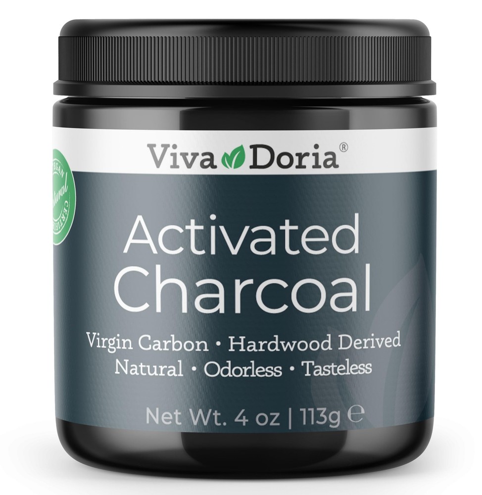 Viva Doria Activated Charcoal Powder, Hardwood 4 Ounce (Pack of 1), Black