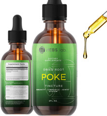 Poke Root Extract – Pure Lymphatic Drainage Drops – Immune Support Supplements &