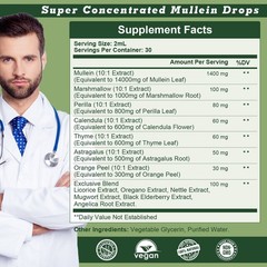 Mullein Leaf Extract Super Concentrated 420,000 MG 2 FL.OZ/60 ML Lung Cleanse