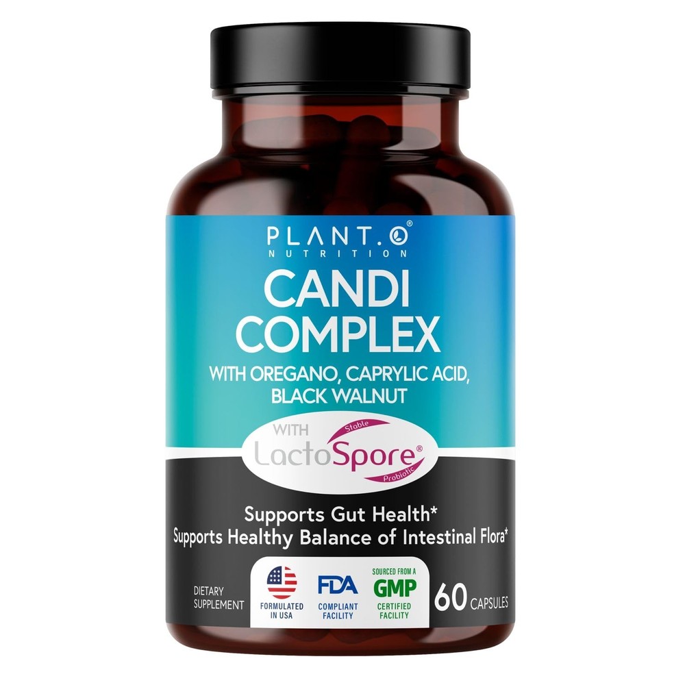 Candida Cleanse Supplement 60 Capsules with Probiotics & Oregano Oil – Gut