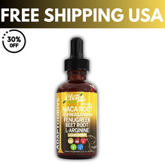 Organic Maca Root Liquid Drops Ashwagandha Fenugreek Beet Root and L-Arginine US