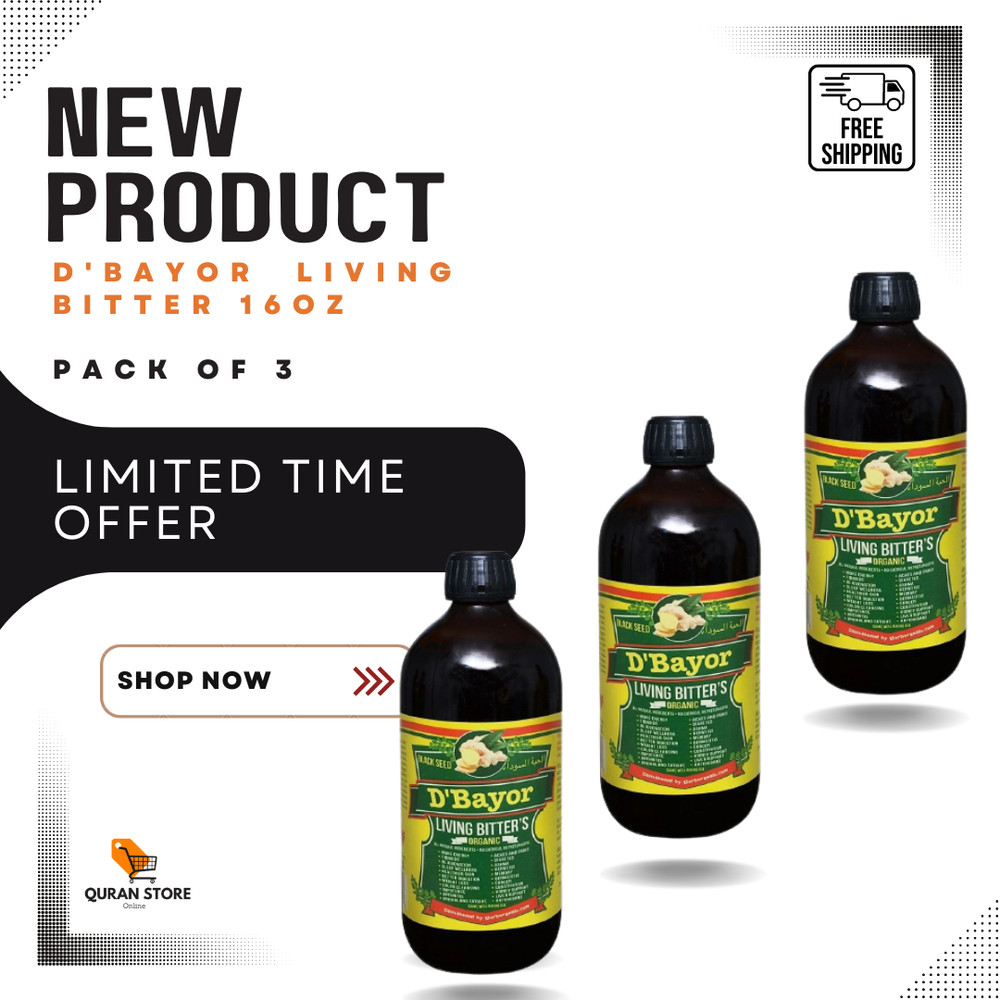 Herboganic D’Bayor Living Bitters 16oz Pack of 3- Natural Detox & Digestive