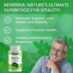 PURA VIDA ORGANIC MORINGA CAPSULES 500MG SINGLE ORIGIN MORINGA LEAF POWDER – 120