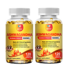 Ashwagandha Extract 5000mg 240 caps – Boosts Vitality, Stress & Mood Support