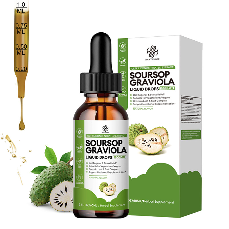 60ML Graviola Soursop Fruit & Leaf Extract Support Regeneration Immune Boost