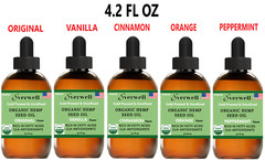 USDA Organic Hemp Oil: Stress,Pain,Sleep,Anxiety,Muscle-Relax / 6.6oz or 4oz