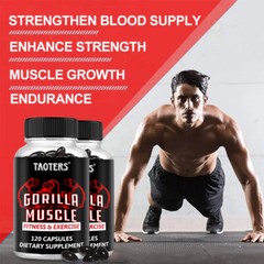 GORILLA MUSCLE Capsules-Build Muscle & Endurance ,Promote Circulation,60+60PCS