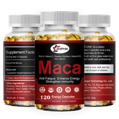 Organic Maca Root Capsules | 240 Pills | Peruvian Maca Extract for Men & Women