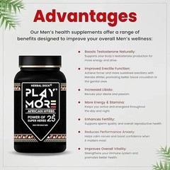 Herbal Deck Play More Powder for Men Natural Strength and Immunity Support