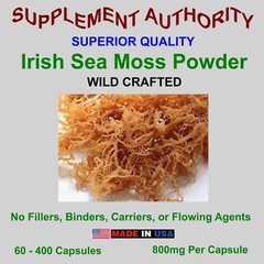 Irish Sea Moss Powder Capsules – Wild Crafted – 800MG ~ SUPER FRESH ~Exp: 04/24