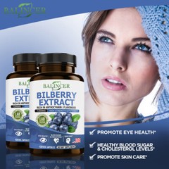 Bilberry Extract 1200mg 120 Capsules Eye Vision Health Healthy Blood Sugar