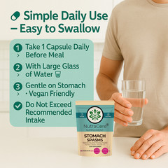 STOMACH SPASMS COMPLEX 700mg Capsules-Relaxing Inflammation & Digestive Muscles
