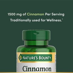 Nature’s Bounty Cinnamon Capsules, Herbal Supplement, 100 Count (Pack of 1)