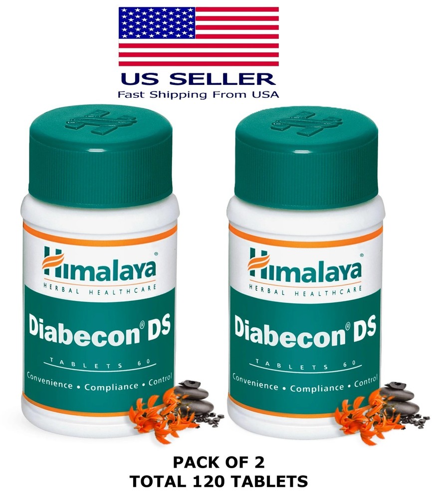 Diabecon DS Himalaya 60 Tablets USA Seller Free Shipping (Pack Of 2)