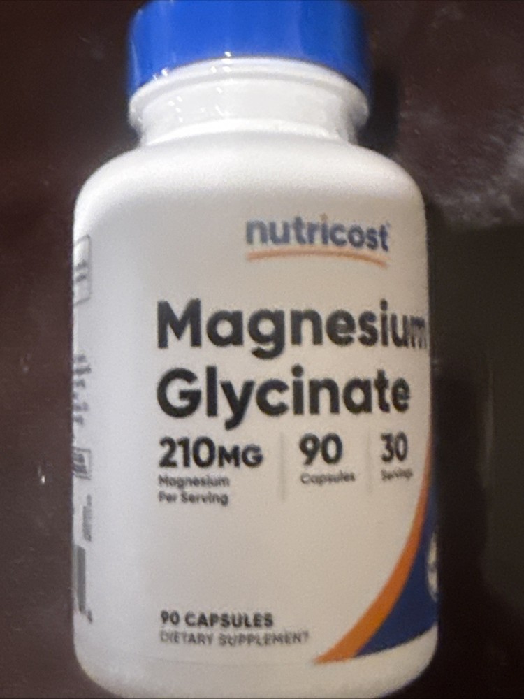 Nutricost Magnesium Glycinate Capsules (90 Capsules, 210 mg Per Serving)