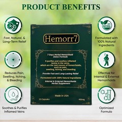 7days Hemorrhoid Herbal Formula. Fast Relief. Internal & External Hemorrhoid