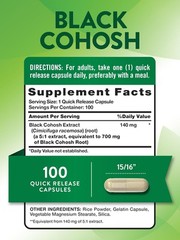 Black Cohosh 700mg | 100 Capsules | Non-GMO, Gluten Free | by Nature’s Truth