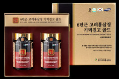 KOREAN 6 Years Red ginseng Extract Gold 250ml 2EA(17.6 oz), Made in South Korea