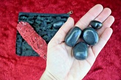 DRAGON’S BLOOD & WHITE SAGE SMUDGE STICK w/ Pentagram Bag & Tourmaline Crystal