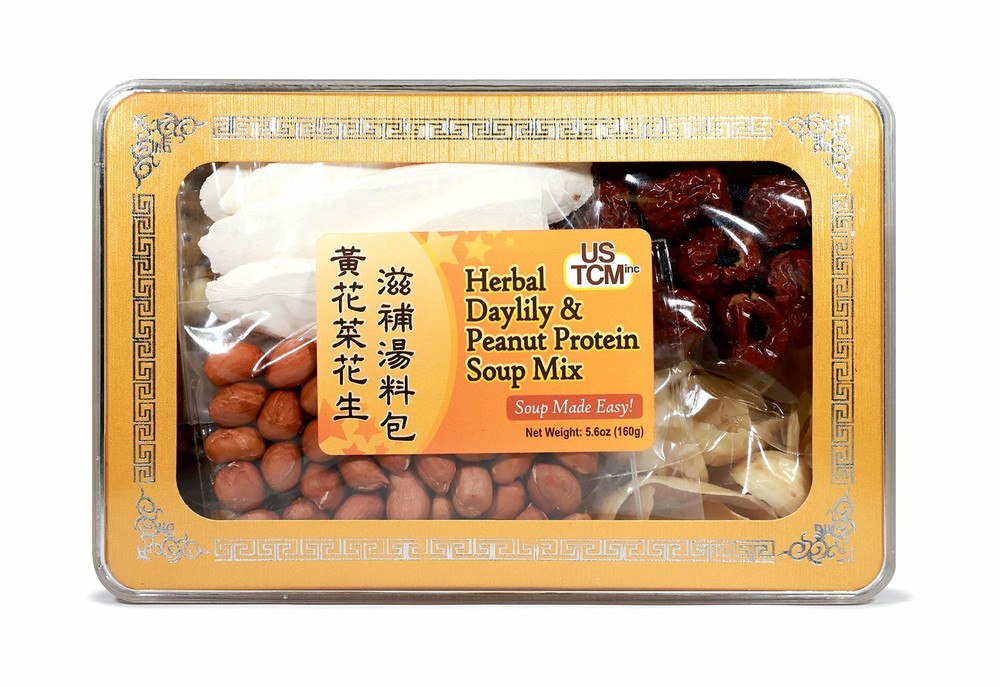 Daylily & Peanut Protein Soup Mix 黃花菜花生滋補湯料包 Soup Made Easy! 3-4 Servings 5.3oz