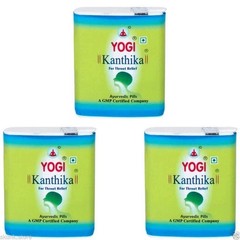 3x Yogi Kanthika Sugar Free Ayurvedic Herbal Lozenges 70 Pills Each